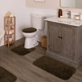 thumbnail image 2 of Mainstays Basic Bath Rug 3 Piece Polyester Set, Brown, 19.5x32, Contour, & Lid Cover, 2 of 6