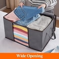 thumbnail image 5 of Lifewit Lot de 4 Sacs de Rangement pour Vêtements, Couvertures, Couettes, 60L, Gris, 5 of 5