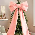 thumbnail image 1 of 6ft Giant Christmas Bows, Red Velvet Bow for Tree Topper Decor (Pink), 1 of 7