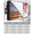 thumbnail image 7 of Outdoor TV Cover 60 to 65 Inch Weatherproof, Red Christmas Eucalyptus Leaf Waterproof TV Screen Protector for Outside Decor with Zipper and Pocket 58"L x 37"H , Botanical Winter Floral White, 7 of 7