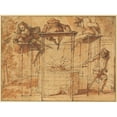 thumbnail image 2 of Claude Gillot 24x19 Gold Ornate Framed and Double Matted Museum Art Print Titled - Harlequin Spirit Follet; the Comedian's Revast (C. 1700-1715), 2 of 4