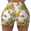 thumbnail image 2 of Picia Bird Sunflowers Printed Workout Shorts for Women Seamless Scrunch Butt Lifting High Waisted Yoga Gym Booty Running Moisture-wicking Short Pants-XX-Large, 2 of 9