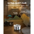 thumbnail image 5 of Invengo Whisper Quiet Cat Water Fountain with 6 Filters, 3.2L/108oz Pet Water Fountain for Cats, Stainless Steel Automatic Water Dispenser with LED Window & 2 Flow Modes, Easy to Clean, 5 of 9