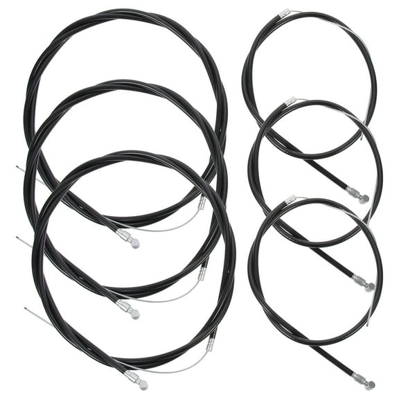 3 Sets Bike Brake Lines for Mountain Road Bikes with Flexible Durable Cables Black