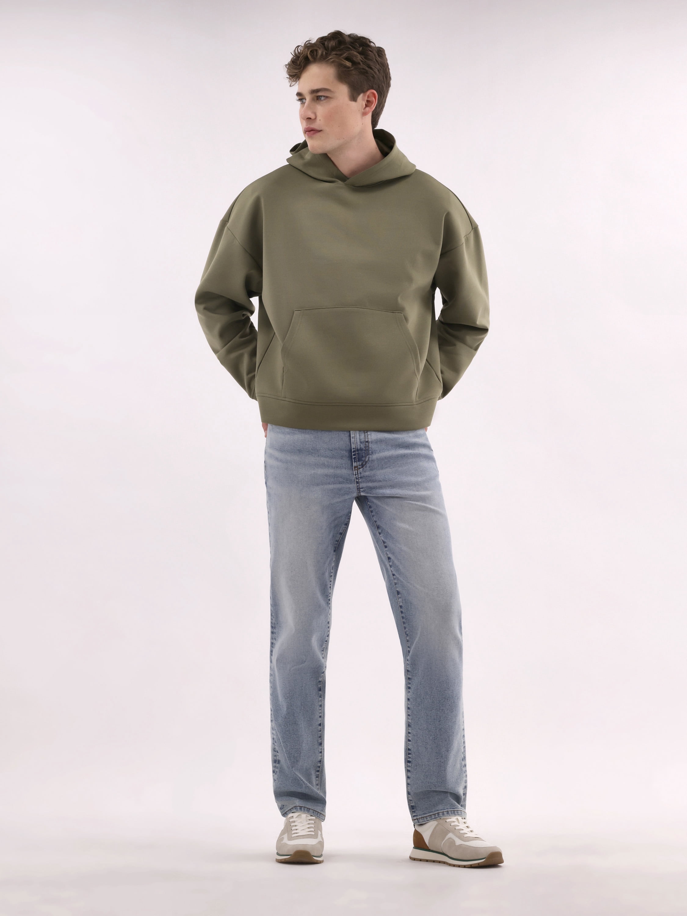 No Boundaries Men's & Big Men's Double Knit "Scuba" Fleece Sweatshirt Hoodie, Sizes XS-3XL