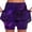 Purple, variant on FASHOFT Tennis Skirts For Women Starry Sky Glitter Printed Elastic Skort With Pockets Double Layer For Sports And Casual Wear Womens Athletic Skirt Purple
