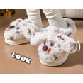 thumbnail image 5 of Cute Dog Fuzzy Slippers,Cartoon Animal Slippers Plush House Shoes,Womens Slides for Indoor pantuflas para de mujer, 5 of 7