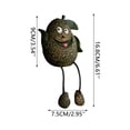 thumbnail image 3 of ZhangC Fruit Resin Shelf Sitter Figurines with Flexible Dangling Legs, Whimsical Hanging Edge Statues, Cute Fruit Character Desktop Ornaments for Bookshelf Windowsill Tabletop Indoor Home, 3 of 8