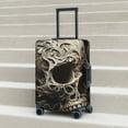 thumbnail image 5 of Yiaed Vintage Pattern Flower Skull Print Travel Luggage Cover Suitcase Protector Fits 18-32 Inch Luggage Wheel Covers Patterned Elastic Luggage Anti-scratch（No luggage）-Large, 5 of 5
