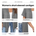 thumbnail image 6 of Uvplove Women's Casual Cardigan Short Sleeve Tieable Cardigan Dark_Grey-S, 6 of 15