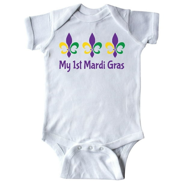 Inktastic My 1st Mardi Gras Fleur De Lis Infant Creeper Walmart Com Walmart Com