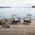 thumbnail image 6 of ARDEN Oceantex Outdoor Rocking Chair or Adirondack Cushion, 21.5 x 19, Water Repellent, Fade Resistant 19 x 21.5, Pebble Grey Stripe, 6 of 9