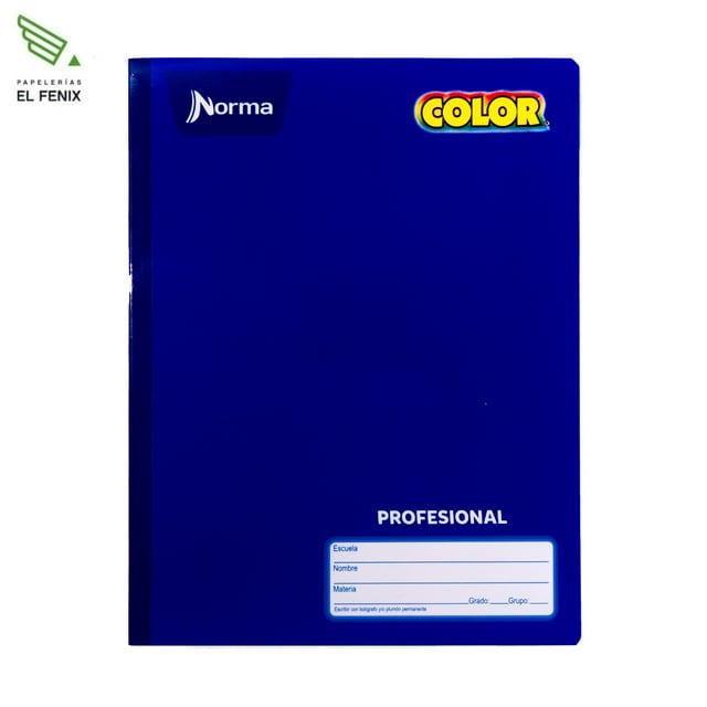 Cuaderno Norma Color Cosido Profesional Raya 100 Hojas Azul Fuerte