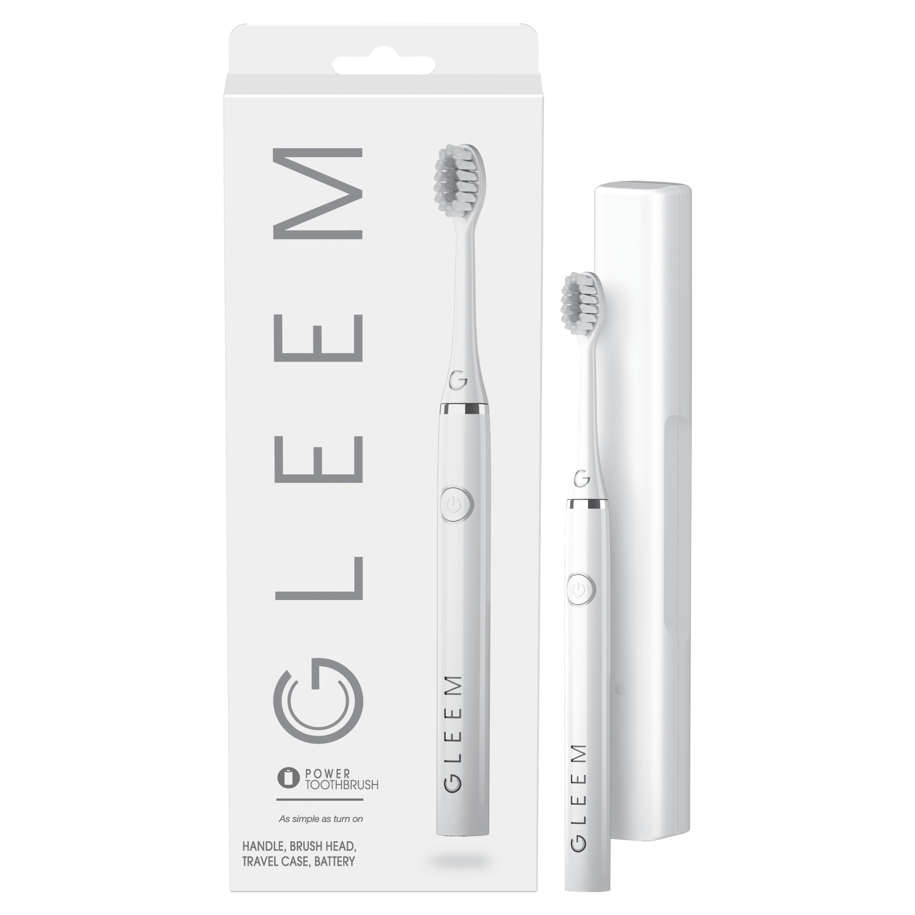 GLEEM Power Toothbrush, White - image 3 of 4