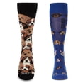 thumbnail image 3 of MeMoi Men's 2 Pair Pack Novelty Animal Crew Socks - Mens - Male, 10-13, Gray, 3 of 3