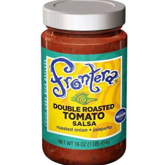 Frontera Gourmet Mexican Salsa Medium Double Roasted Tomato 16 oz Pack of 2