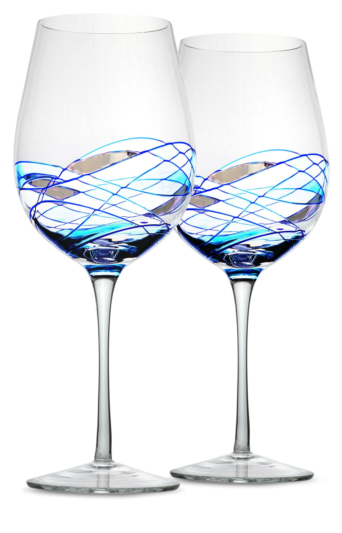 Bezrat Mr and Mrs Stemless Wine Glasses - Set Of 2-16 Ounces - Gift fo