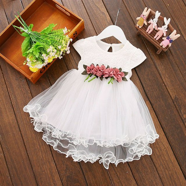 Bébé bébé Filles Floral Robe Princesse Fête Dentelle Tutu Robes