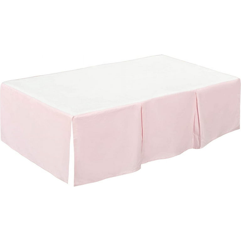 Pink pleated 2025 crib skirt