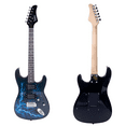 thumbnail image 6 of 6-String Electric Guitar with Rosewood Fingerboard, Humbucker-Humbucker Pickups, Right-Handed GST-E Guitar with Bag/Strap/Power Wire/Plectrum/Tremolo Arm (Black), 6 of 9