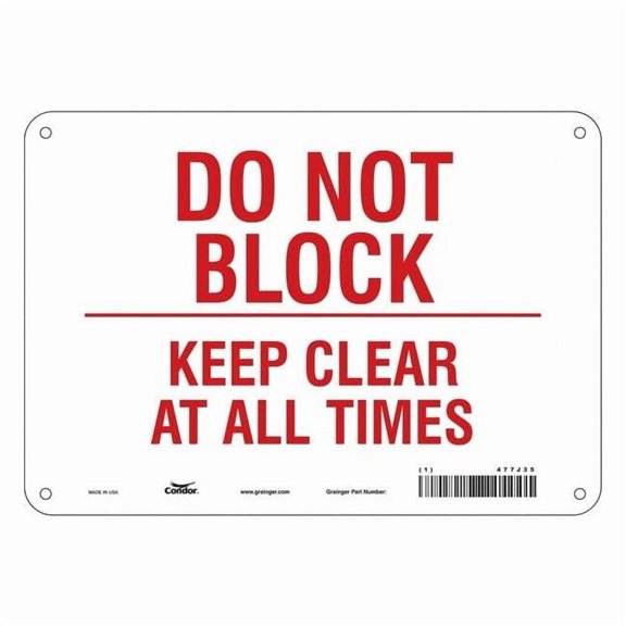 Condor Safety Sign,7 in x 10 in,Polyethylene 477J35