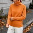 thumbnail image 7 of Cmfcve Womens Turtleneck Sweater Long Sleeve Slim Fit Casual Pullover Knit Shirs Fall Winter Basic Layering Top, 7 of 7