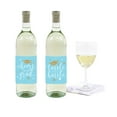 thumbnail image 2 of Baby Blue and Gold Glittering Graduation Party, Wine or Apple Cider Bottle Labels, 8-Pack, 2 of 2