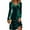 Dark Green, variant on Velvet Evening Dress, Long Sleeve Slip Midi Dress, Simple Yet Elegant Party Dress for Cocktail Events, Holiday Dinners, and Date Nights Dark Green S