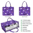 thumbnail image 2 of Large Capacity Tote Bag,Halloween Purple Spider Web Pattern Handbag Fashion Luxury Tote Bag,15.7"x13"x 5.1" Inches,Laptop Compatible, 2 of 5
