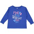 thumbnail image 3 of Inktastic Pink or Blue, Big Brother Loves You Footprints and Heart Boys Long Sleeve Toddler T-Shirt, 3 of 5