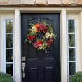 thumbnail image 3 of Artificial Wreath Colorful Hydrangea Wreath Front Door Decoration Wall Background Christmas Decor Hello Spring Home Decoration, 3 of 5