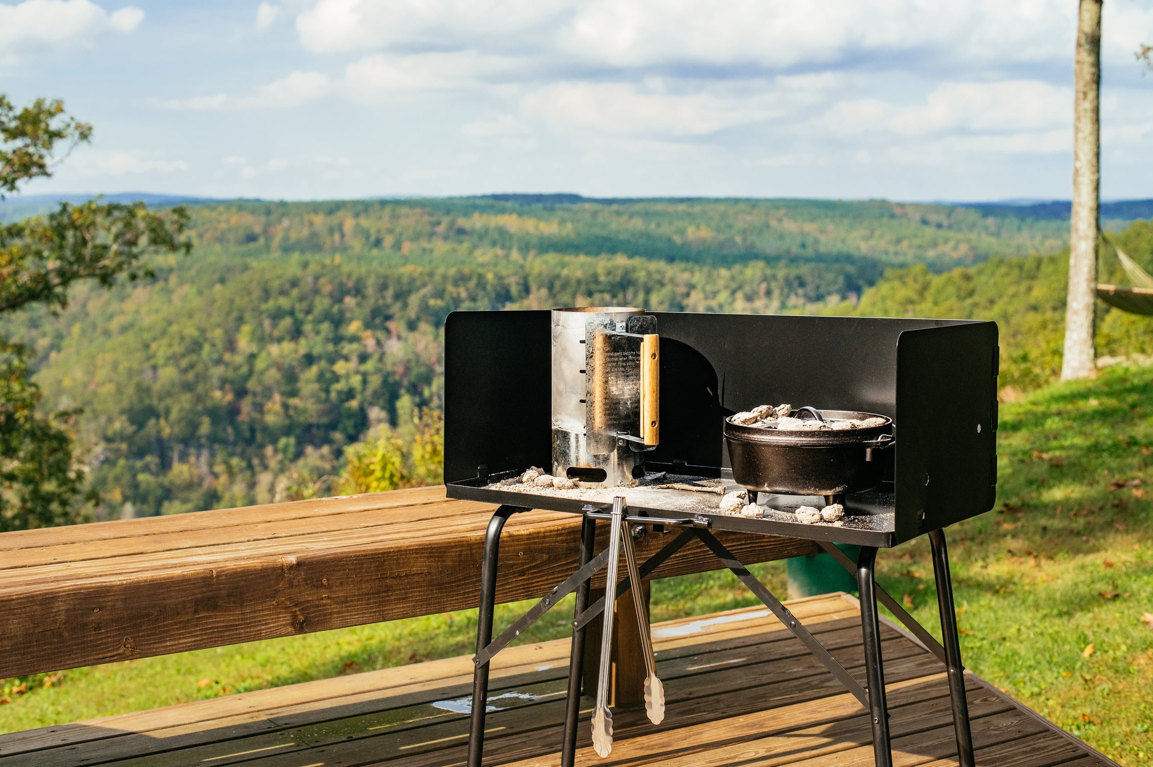 Lodge Cast Iron Outdoor Collapsible Cooking Table,  32.5"x18.75"x2.75"