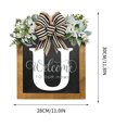 thumbnail image 3 of Fiudx Ofertas relámpago del día, solo en línea Corona decorativa para puerta de entrada con apellidos durante todo el año, placas colgantes delante de la puerta, 3 of 3