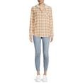thumbnail image 4 of Time And Tru Women's Hooded Flannel, 4 of 5