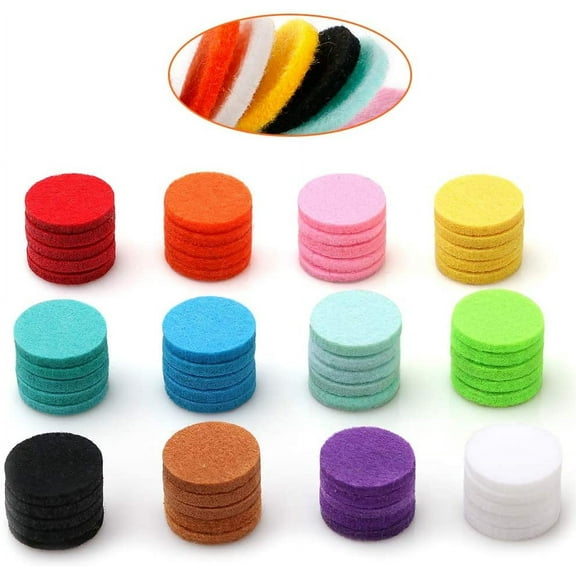 60 PCS Essential Oil Refill Pads, 0.67 Inch Felt Pads Aromatherapy Replacement Pads for Diffuser Necklace Diffuser Bracelet Car Diffuser Vent Clip