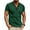 Green, variant on Bosfbaoi Henley Shirts For Men Color Block Patchwork Fashion Short-Sleeved Slim Round Neck Buttoned Top Summer Comfortable Daily Wear S-XXXL