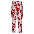 thumbnail image 5 of Halloween Leggings for Women Pumpkin Witch Ghost Horror Printed Tights Pants Halloween Outfit(Watermelon Red,L), 5 of 5