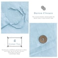 thumbnail image 2 of 100% Pure Linen Duvet Cover with Button Closure and Corner Ties Soft & Breathable - Blue Full/Queen, 2 of 7