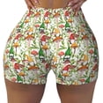 thumbnail image 2 of Haiem Mushrooms Gnomes No Front Seam Biker Shorts for Women Yoga Workout Gym Bike Shorts with Tummy Control Moisture-Wicking-Medium, 2 of 9