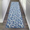 thumbnail image 7 of Nourison Grafix 2'3" x 7'6" (8' Runner) Blue Area Rug Bohemian Contemporary Botanical by Nourison, 7 of 7