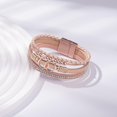 thumbnail image 6 of Boho Wrap Bracelets Leather Cuff Bangle Gold Beaded Bracelets for Women Stackable Infinity Bracelets Jewelry with Magnetic Clasp, 6 of 6