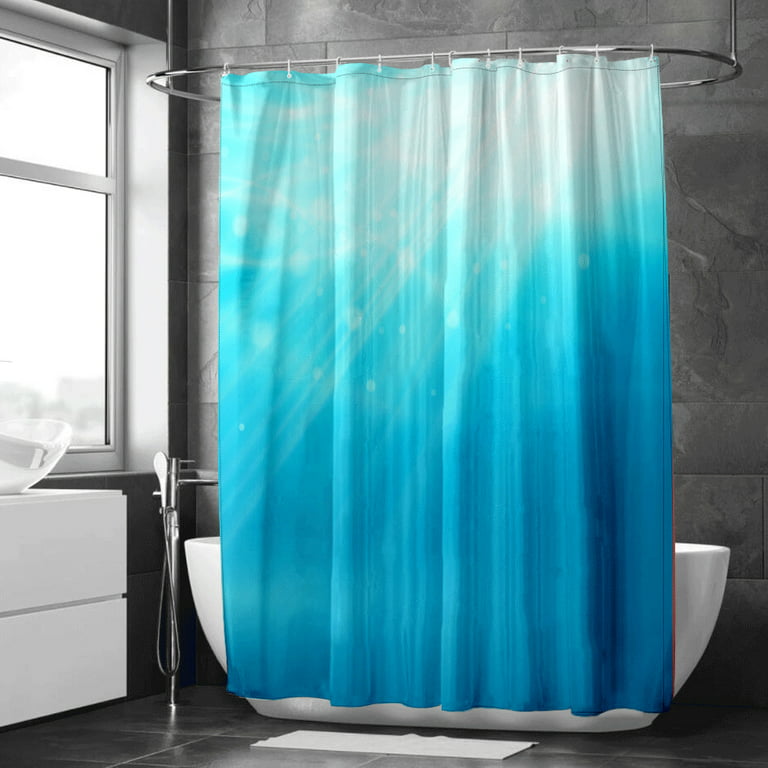 Blue Deep Sea Decor Ocean Home Window Bathroom Shower Curtain, #4, 59.06x70.87in, Size: 150X180cm, Other