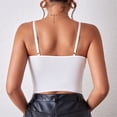 thumbnail image 4 of JGGSPWM Women's Lace Overlay Bustier Crop Tank Top Adjustable Straps Scalloped Hem Casual Night Out Translucent Top White XS, 4 of 6