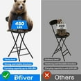 thumbnail image 3 of Rfiver Folding Stool with Back, Heavy Duty Foldable Stools for Adults with Handle, Portable Folding Stool Chair (24 inch Set of 2), 3 of 12