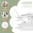 thumbnail image 6 of WestinTrends Malibu Outdoor HDPE Plastic Preschool Toddler Classic Adirondack Rocking Chairs (Set of 2), White, 6 of 14