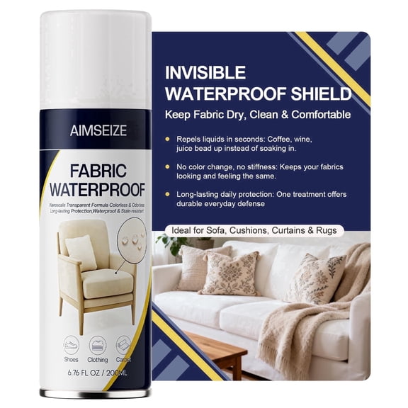 Aimseize Waterproof Spray for Sofas and Fabric Seats Repels Water Dirt Nano Waterproof Formula 6.76 Ounces,1 Pcs.