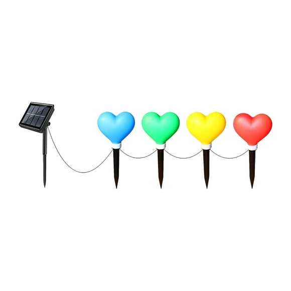 TIELUTT 4 Pack Solar Red Heart Stake Lights for Valentines Day Valentine's Day Solar Projection Lamps Water Sprinkler for Kids Small Table Lamps for Bedroom Sunset Lamp with Smart Light Bulbs That Wo