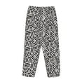 thumbnail image 5 of Goofa Weave Geometric Printed Soft Pajama Pants for Women, Wide Leg Comfy Casual Lounge Yoga Pants-Medium, 5 of 9