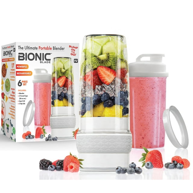 Bionic Blade Smoothie Blender Personal Portátil Recargable Blender Exprimidor de Proteínas Botella de Viaje Extra