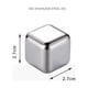 thumbnail image 2 of Juego de 6 cubitos de hielo de acero inoxidable reutilizables para enfriar whisky, vino y rocas, 2 of 8